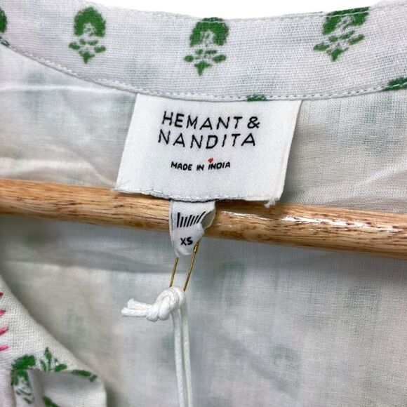 Hemant & Nandita Zehra Pale Mint Ramadan Style Long Dress, Size XS - Picture 13 of 16